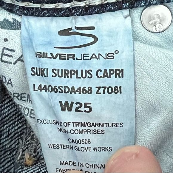 Silver jeans, women’s 25 inch waist, Suki surplus, curvy - Picture 4 of 6